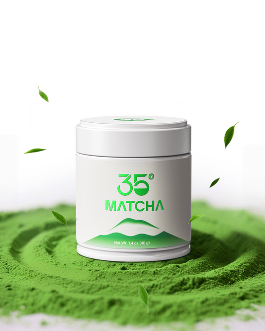 35°N MATCHA Organic Ceremonial Grade Matcha Powder, USDA Certified, 100% Pure Green Tea, First Harvest, No Additives, High in Antioxidants, L-Theanine & EGCG, Smooth Taste for Lattes & Baking, 1.4oz (40g)