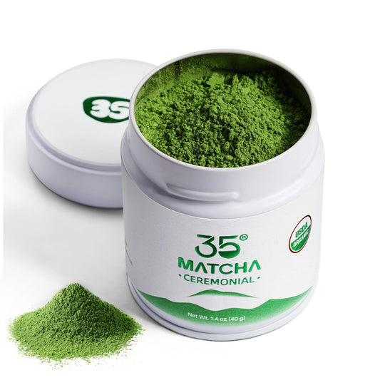 35°N MATCHA 40g/1.4 oz USDA Organic Ceremonial Grade Matcha Powder