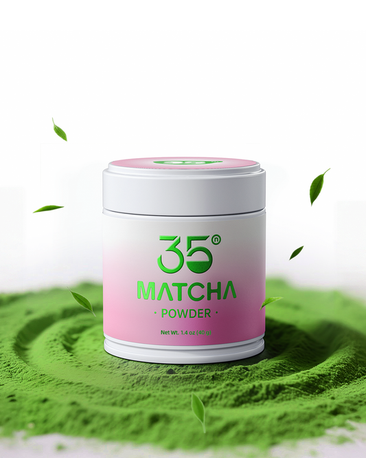 35°N MATCHA Organic Ceremonial Grade Matcha Powder, USDA Certified, 100% Pure Green Tea, No Additives, First Harvest, High in Antioxidants, L-Theanine & EGCG, Smooth Taste for Lattes & Baking, 1.4oz (40g)