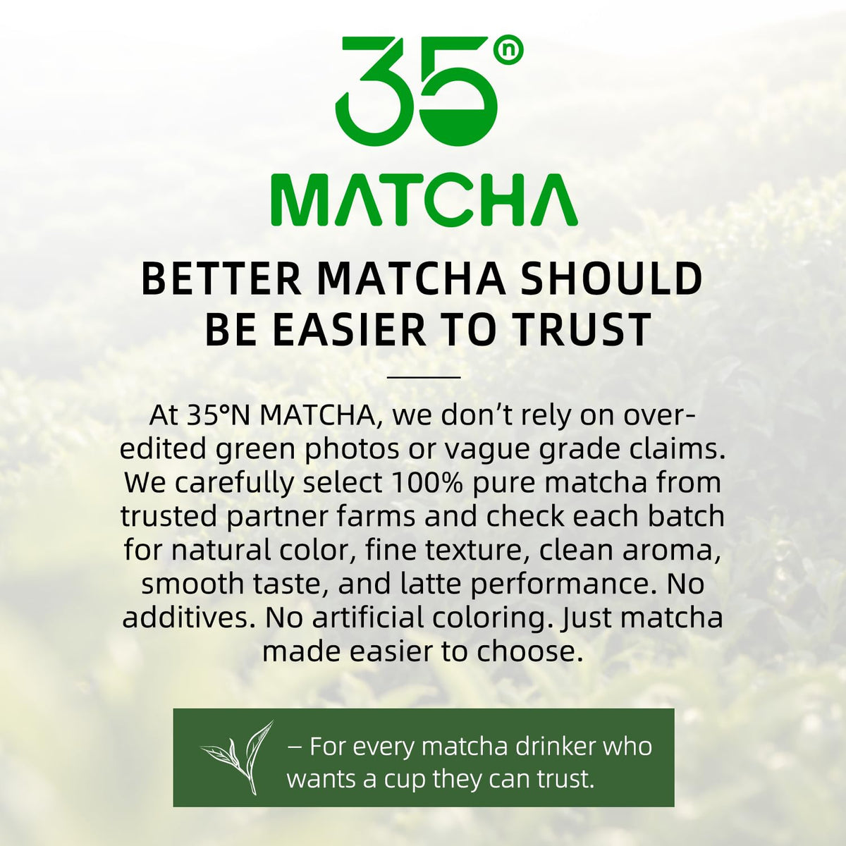 35°N MATCHA 40g/1.4 oz USDA Organic Ceremonial Grade Matcha Powder